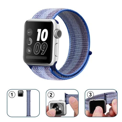 Apple Watch rihm nailon 384041mm Striped Blue 2