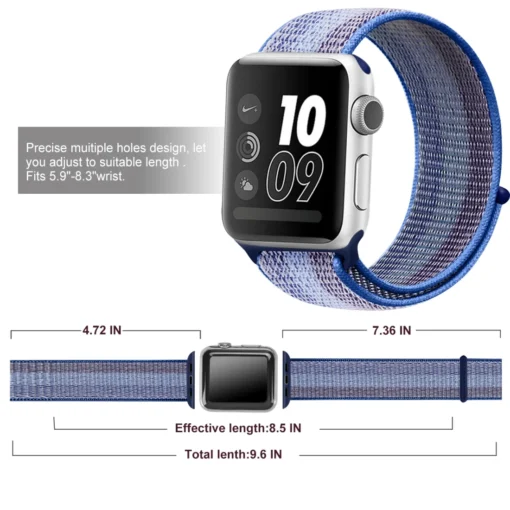 Apple Watch rihm nailon 384041mm Striped Blue 4