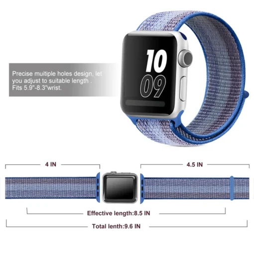 Apple Watch rihm nailon 384041mm Striped Lake Blue 5