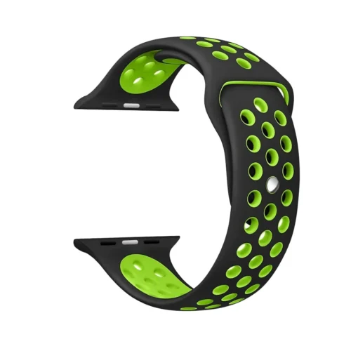 Apple Watch rihm silikoonist 424445Ultra Black Green 1