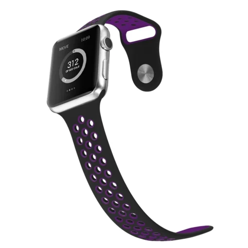 Apple Watch rihm silikoonist 424445Ultra Black Purple 1