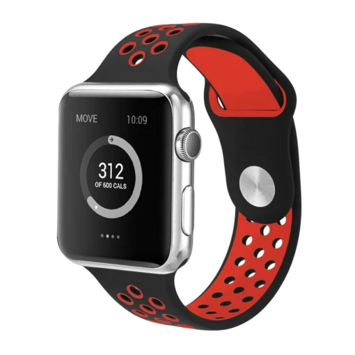 Apple Watch rihm silikoonist 424445Ultra Black Red 2