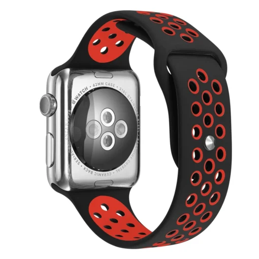 Apple Watch rihm silikoonist 424445Ultra Black Red