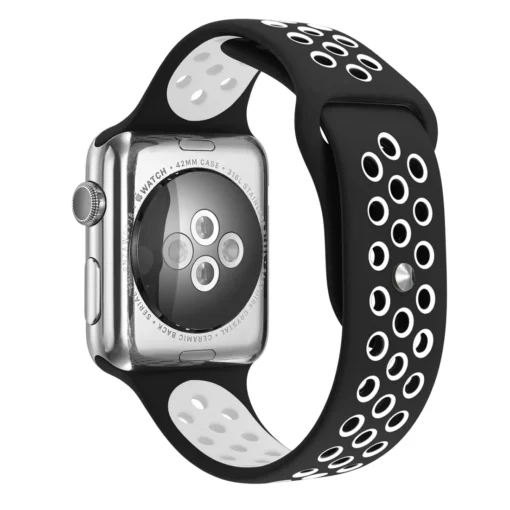 Apple Watch rihm silikoonist 424445Ultra Black White