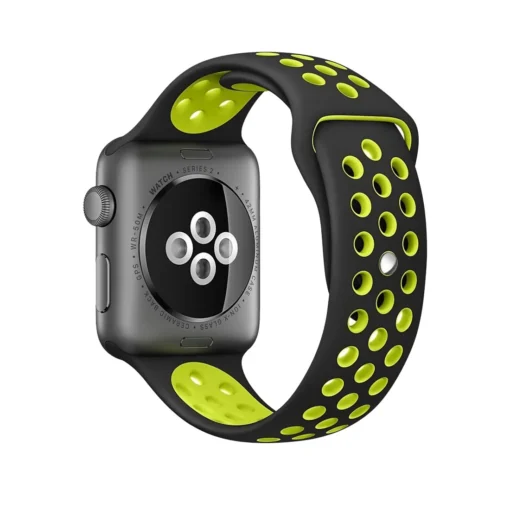 Apple Watch rihm silikoonist 424445Ultra Black Yellow