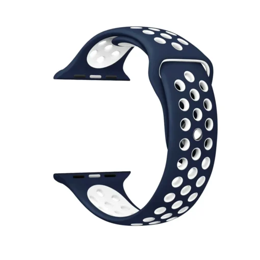 Apple Watch rihm silikoonist 424445Ultra Dark Blue White 1