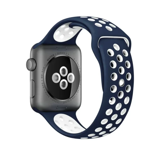 Apple Watch rihm silikoonist 424445Ultra Dark Blue White