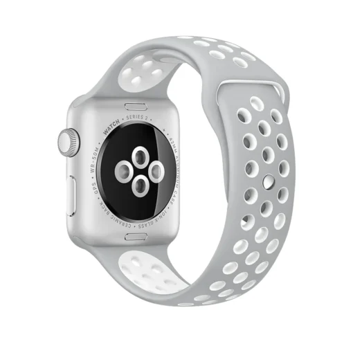 Apple Watch rihm silikoonist 424445Ultra Grey White