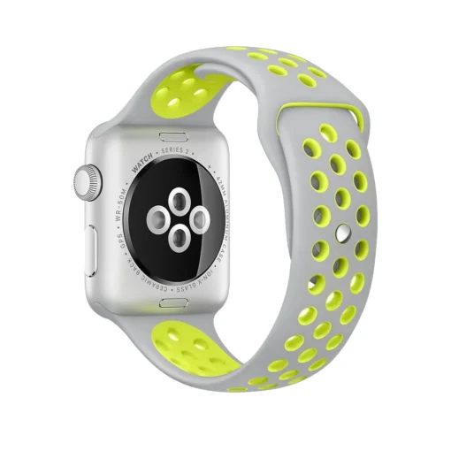 Apple Watch rihm silikoonist 424445Ultra Grey Yellow