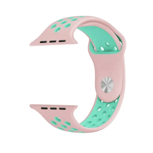 Apple Watch rihm silikoonist 424445Ultra Pink Green 2