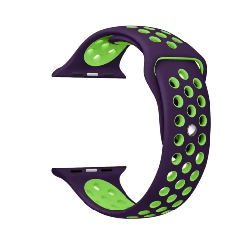 Apple Watch rihm silikoonist 424445Ultra Purple Green 1