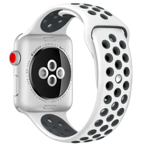 Apple Watch rihm silikoonist 424445Ultra White Black