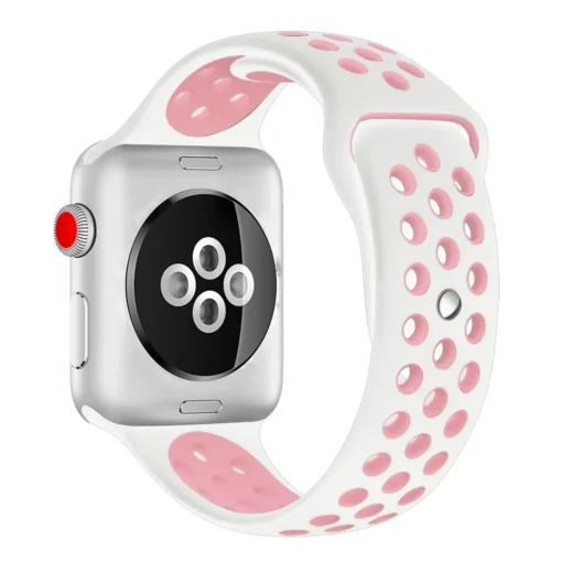 Apple Watch rihm silikoonist 424445Ultra White Pink