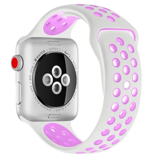 Apple Watch rihm silikoonist 424445Ultra White Purple