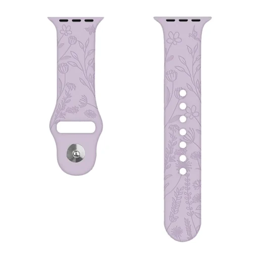 Apple Watch rihm silikoonist lillemustriga 384041mm Lavender 1