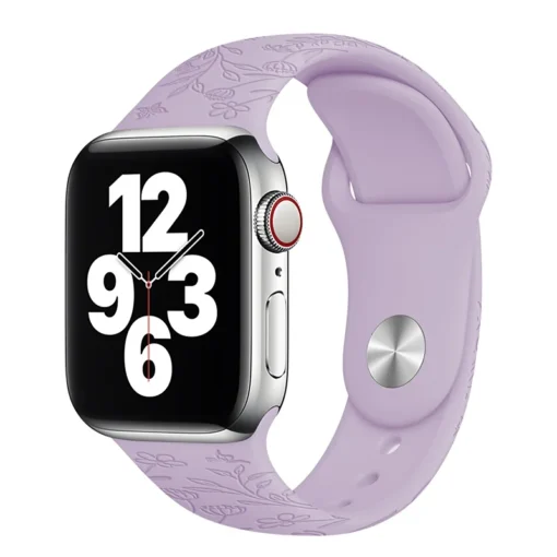 Apple Watch rihm silikoonist lillemustriga 384041mm Lavender 2