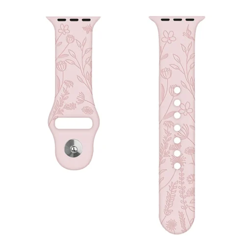 Apple Watch rihm silikoonist lillemustriga 384041mm Pink Sand 1