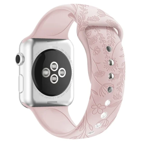 Apple Watch rihm silikoonist lillemustriga 384041mm Pink Sand