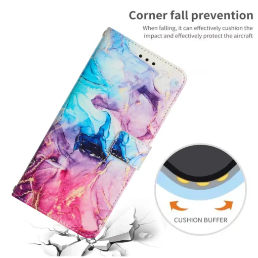 Samsung S20 FE raamatkaaned Crossbody Marble kaarditaskutega Roosa Lilla 4