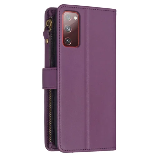 Samsung S20 FE raamatkaaned kunstnahast 9 kaarditaskuga Dark Purple 2