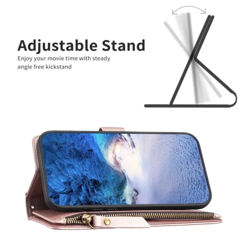 Samsung S20 FE raamatkaaned kunstnahast 9 kaarditaskuga Rose Gold 3