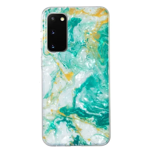 Samsung S20 FE umbris silikoonist Green Marble 1