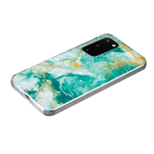 Samsung S20 FE umbris silikoonist Green Marble 2