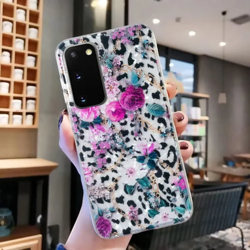 Samsung S20 FE umbris silikoonist Leopard Flower 3