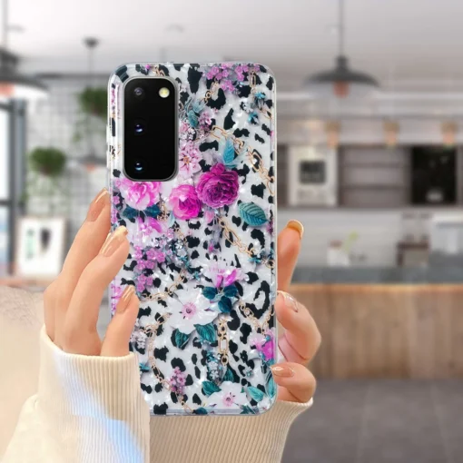 Samsung S20 FE umbris silikoonist Leopard Flower 4