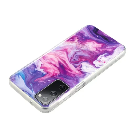 Samsung S20 FE umbris silikoonist Marble Punane 3