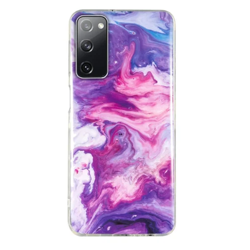 Samsung S20 FE umbris silikoonist Marble Punane