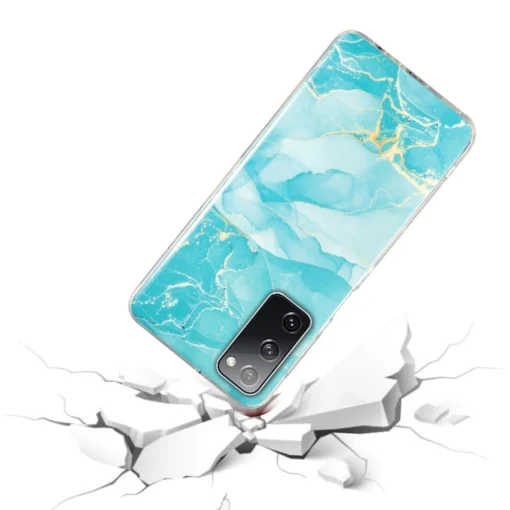 Samsung S20 FE umbris silikoonist Marble Roheline 2