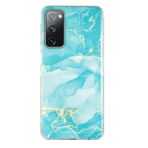 Samsung S20 FE umbris silikoonist Marble Roheline