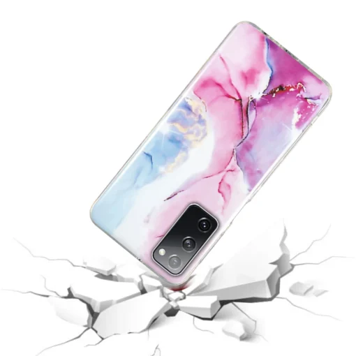 Samsung S20 FE umbris silikoonist Marble Roosa Sinine 2