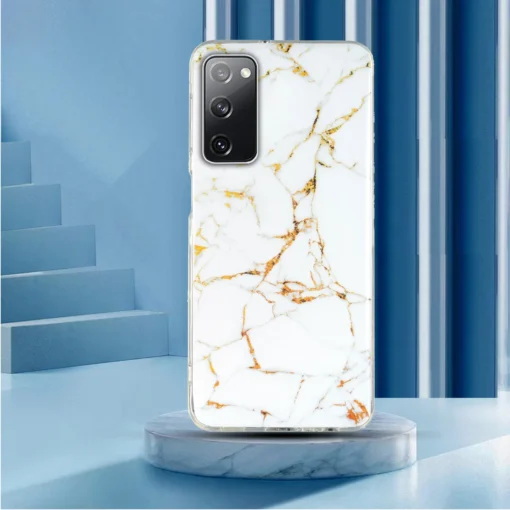 Samsung S20 FE umbris silikoonist Marble Valge 1