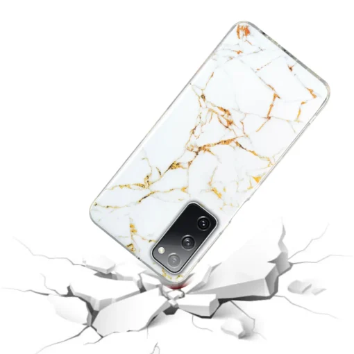 Samsung S20 FE umbris silikoonist Marble Valge 2