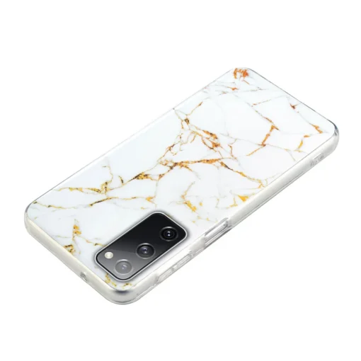 Samsung S20 FE umbris silikoonist Marble Valge 3