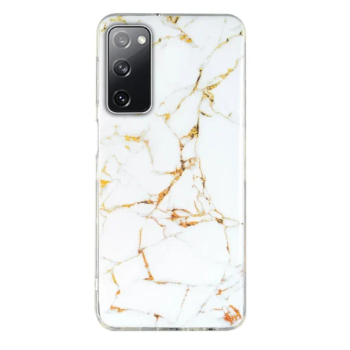 Samsung S20 FE umbris silikoonist Marble Valge