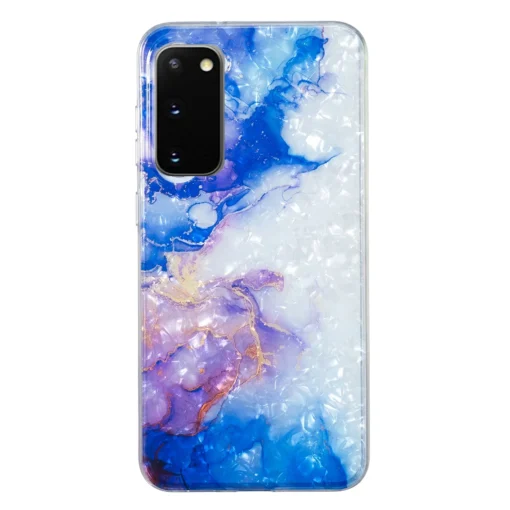 Samsung S20 FE umbris silikoonist Sky Blue Purple Marble 1