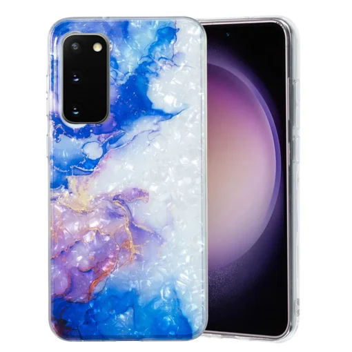 Samsung S20 FE umbris silikoonist Sky Blue Purple Marble