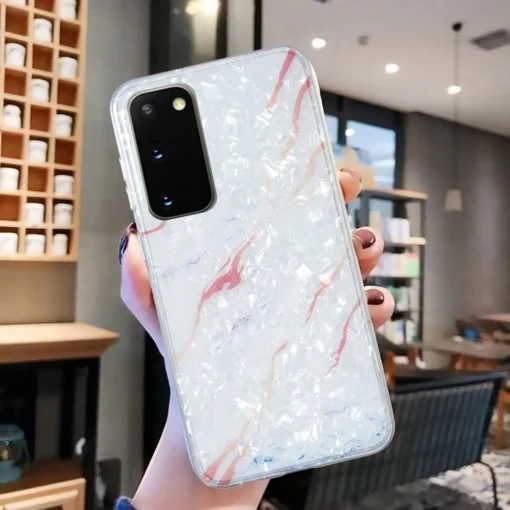 Samsung S20 FE umbris silikoonist White Marble 3