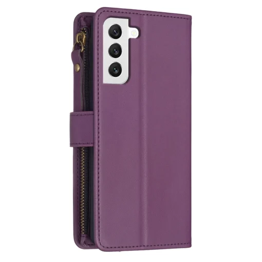 Samsung S22 raamatkaaned kunstnahast 9 kaarditaskuga Dark Purple 2