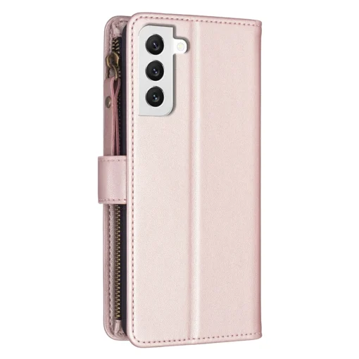 Samsung S22 raamatkaaned kunstnahast 9 kaarditaskuga Rose Gold 2