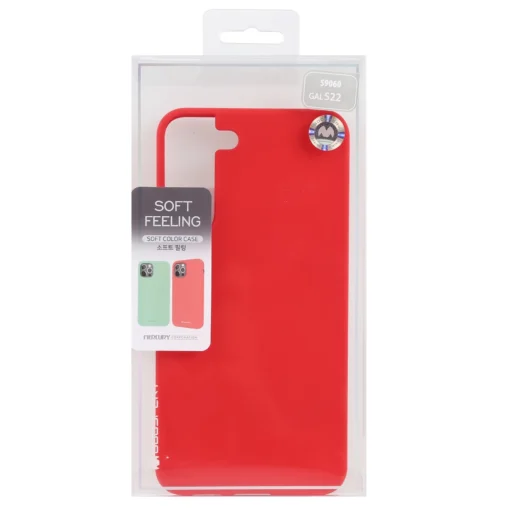 Samsung S22 umbris Goospery Soft Feeling silikoonist Red 6