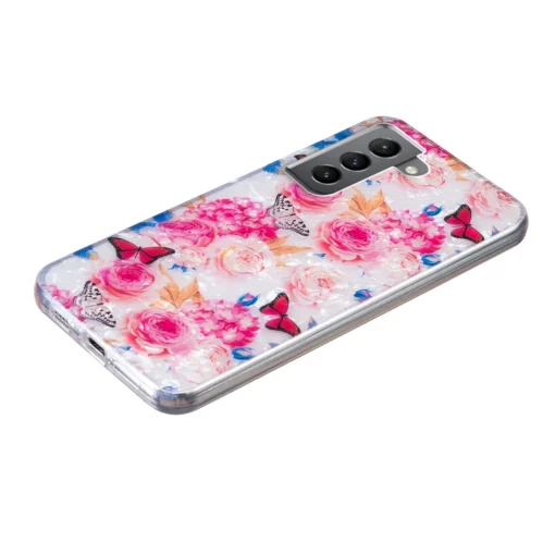 Samsung S22 umbris silikoonist Butterfly Flower 2