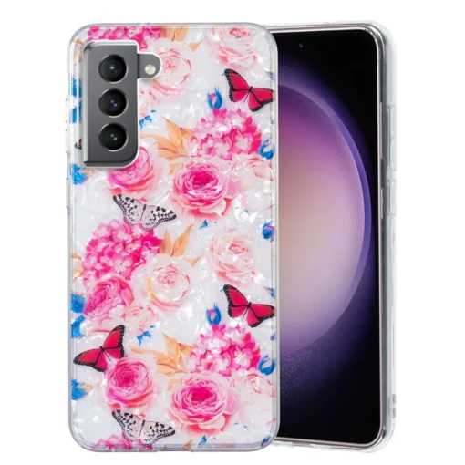 Samsung S22 umbris silikoonist Butterfly Flower