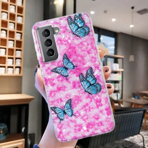 Samsung S22 umbris silikoonist Colorful Butterfly 3