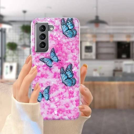 Samsung S22 umbris silikoonist Colorful Butterfly 4