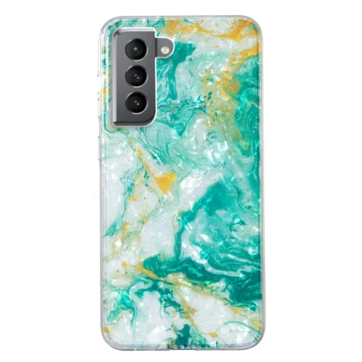 Samsung S22 umbris silikoonist Green Marble 1