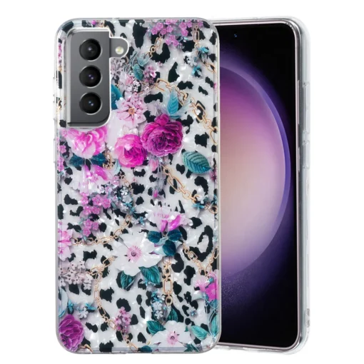 Samsung S22 umbris silikoonist Leopard Flower